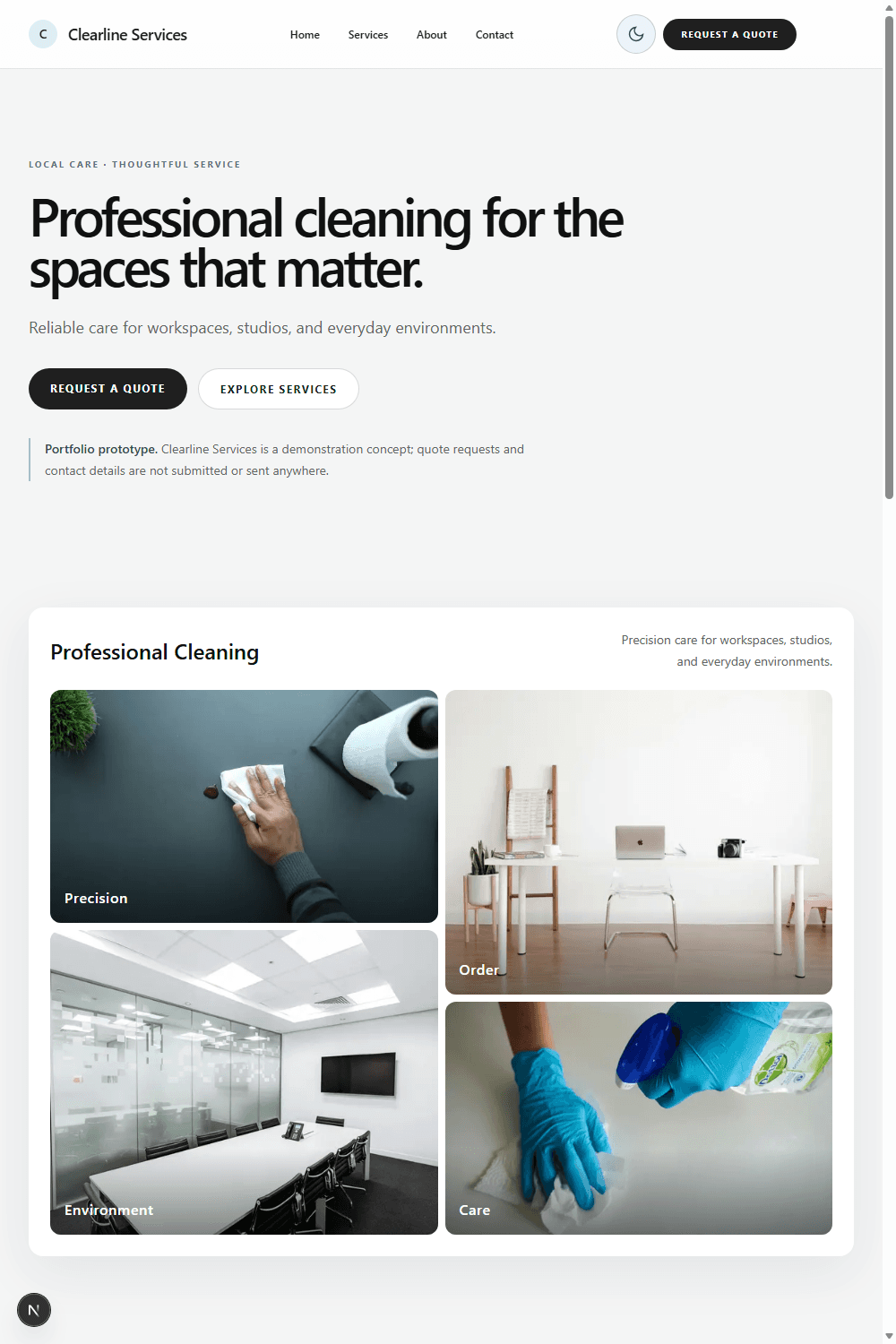 Clearline professional cleaning experience