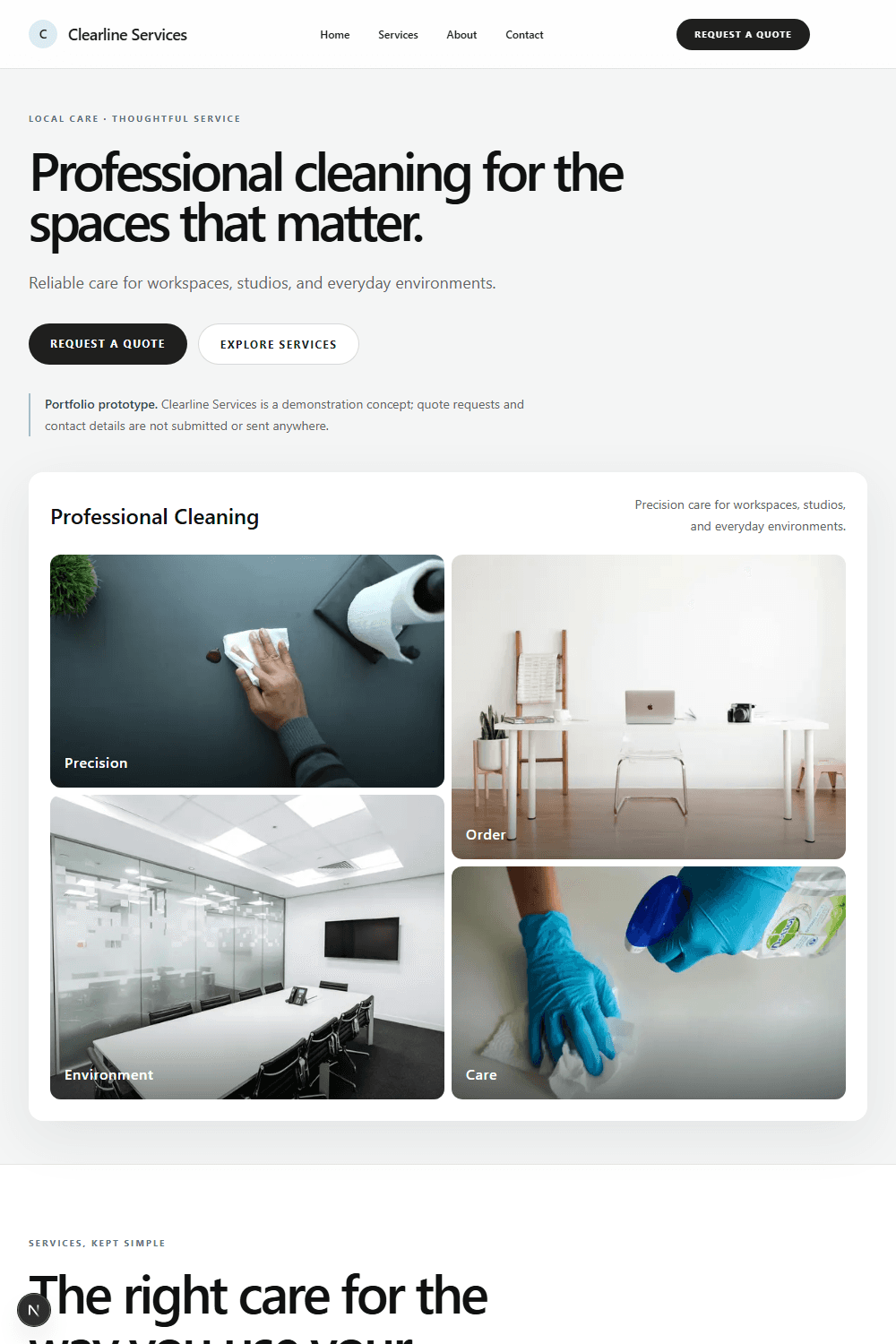 Clearline professional cleaning experience