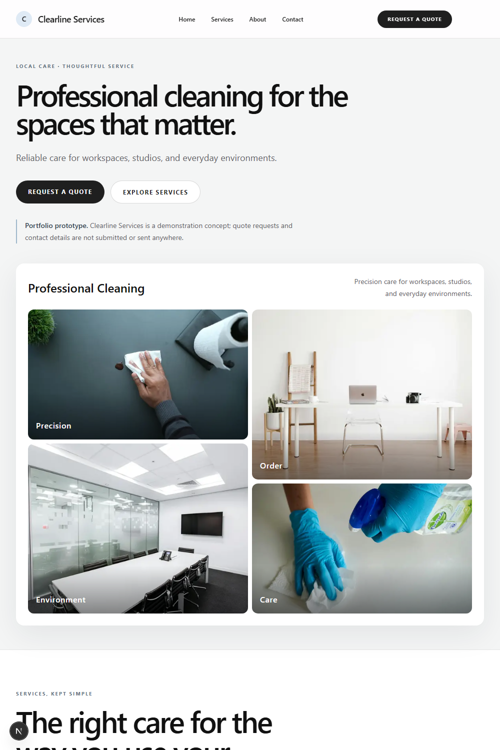 Clearline professional cleaning experience