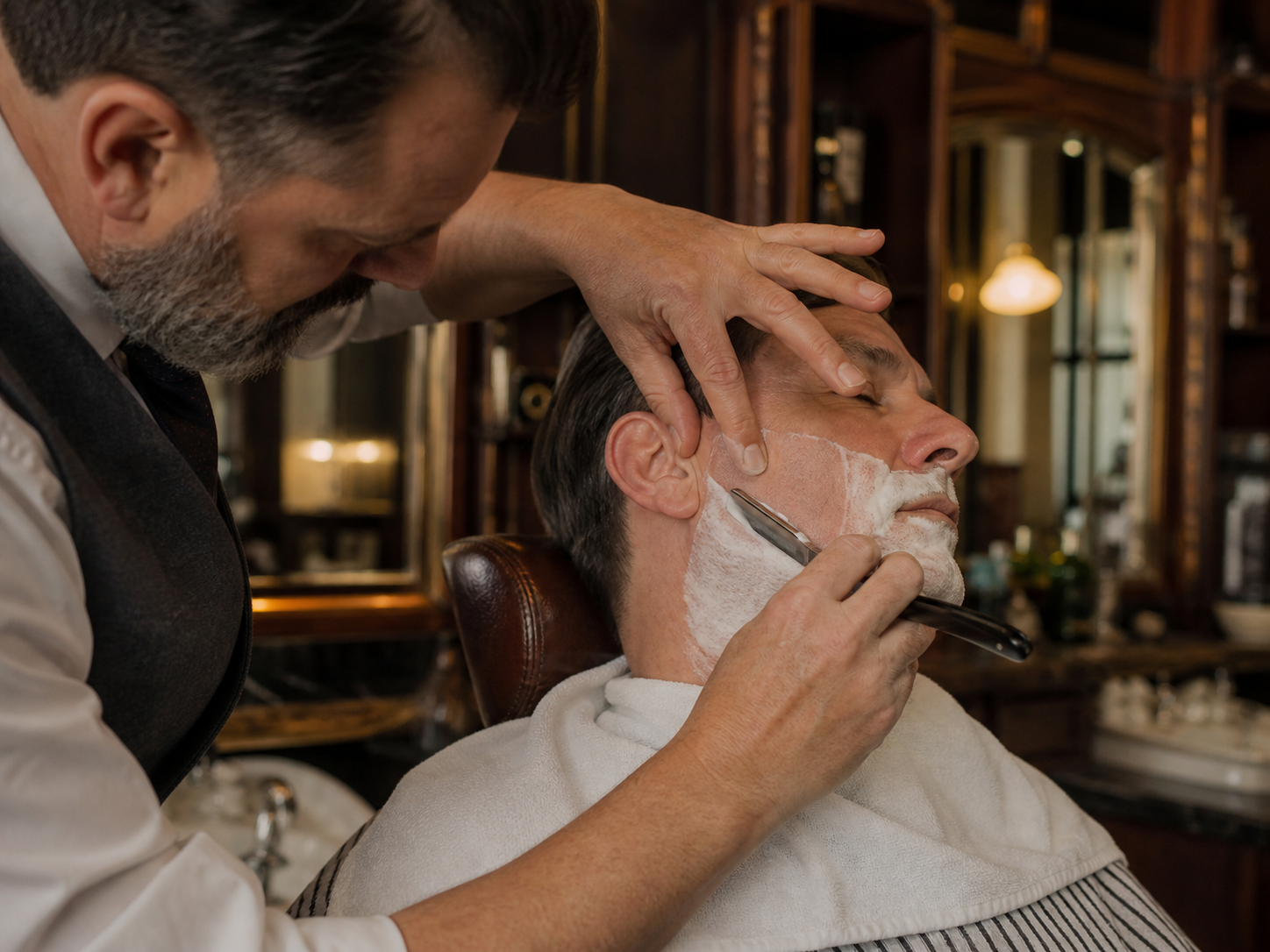 Straight razor shave